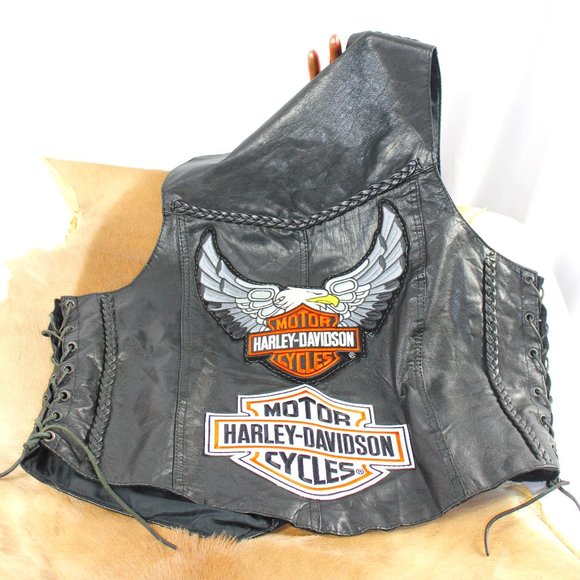 Hot Leathers Other - Like New Hot Leathers Vest Featuring Full Harley-Davidson Biker Patchwork, Large